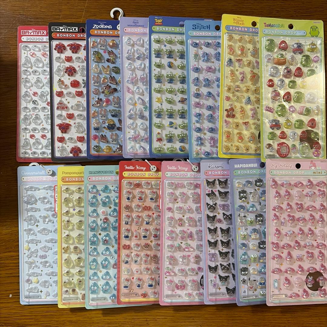 正規品　ボンボンドロップシール　ディズニーミニ　サンリオミニ　くちぱっち