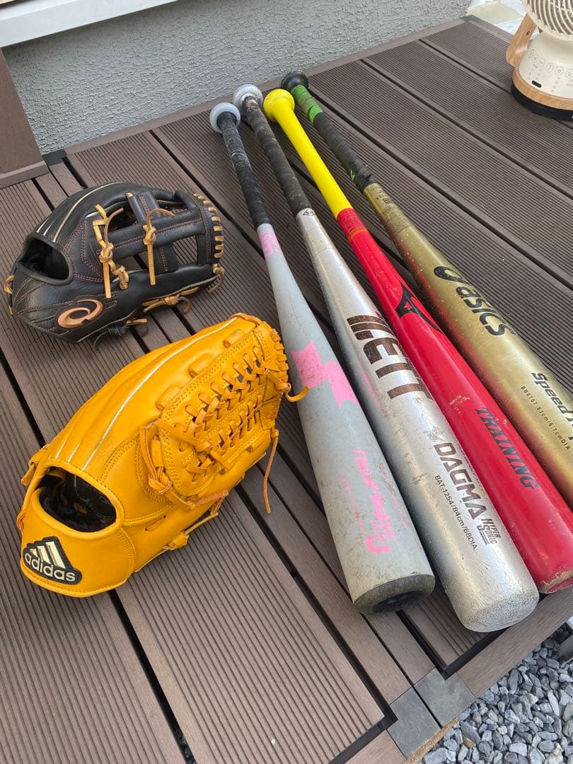 野球　グローブ　バット　セット