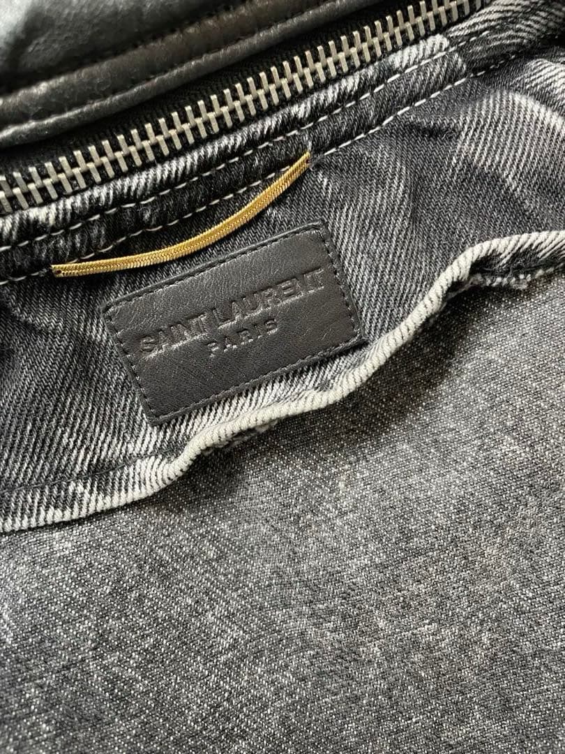 saint laurentサンローラングレー デニムジャケットGジャン