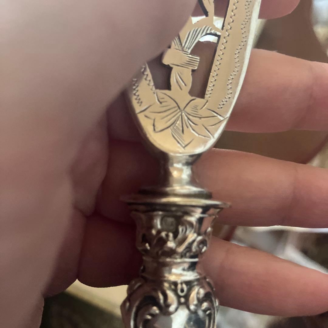 フランスアンティーク 純銀 サーバー ミネルヴァ サービング シルバー 銀950