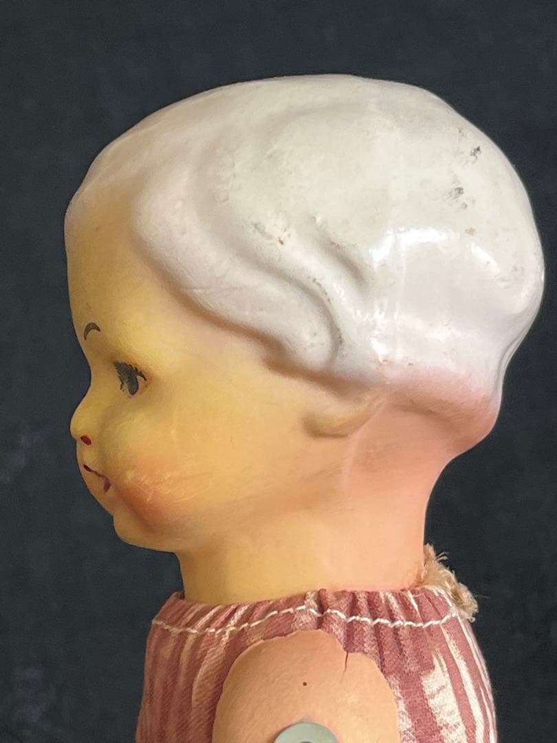 アンティーク ドイツレトロ人形 ジョイントコンポジションヘッドビスクドール