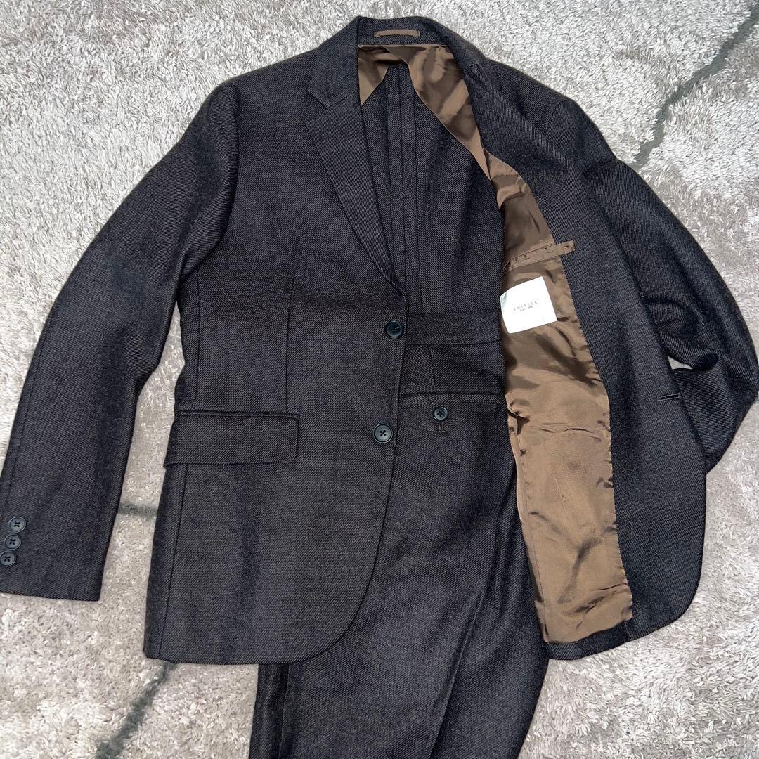 EDIFICE ブラウンウールセットアップ 44