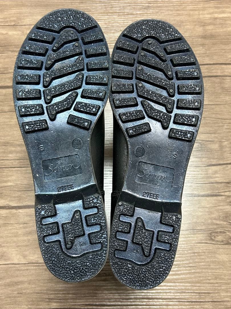 Simon 黒 合成皮革 ブーツ 半長靴　安全靴