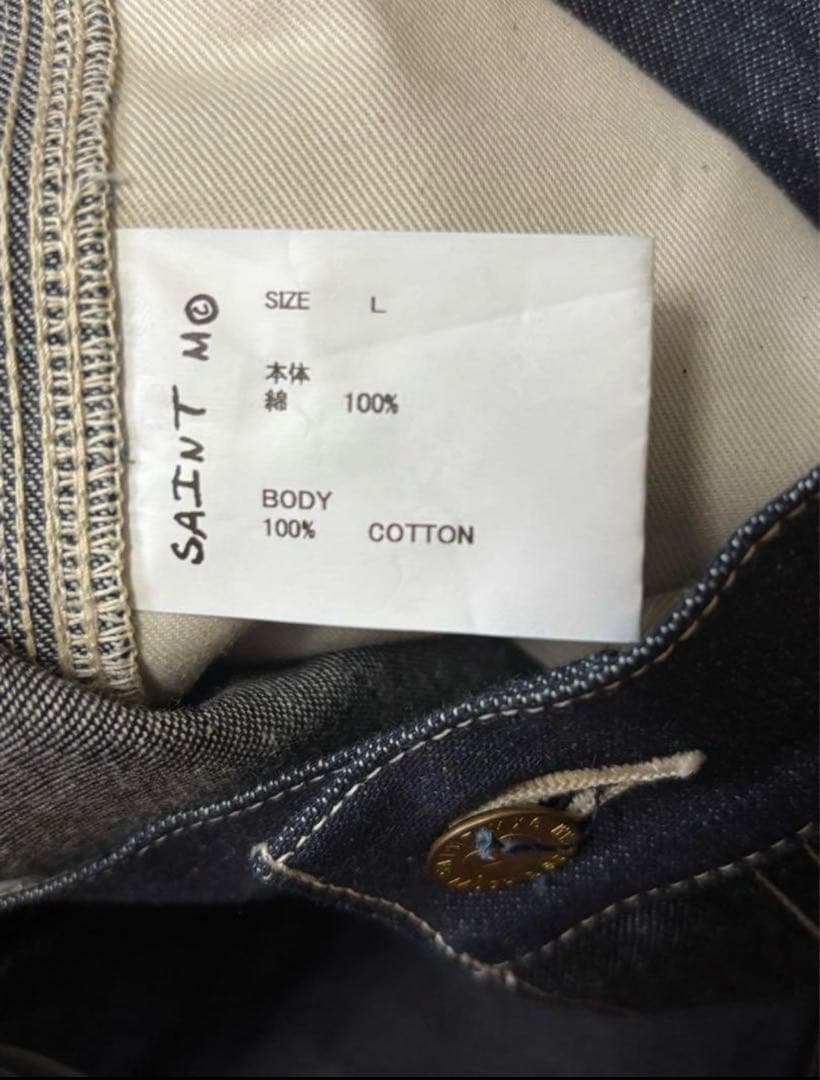 【サイズL】saint mxxxxxx デニムショーツ　リジット