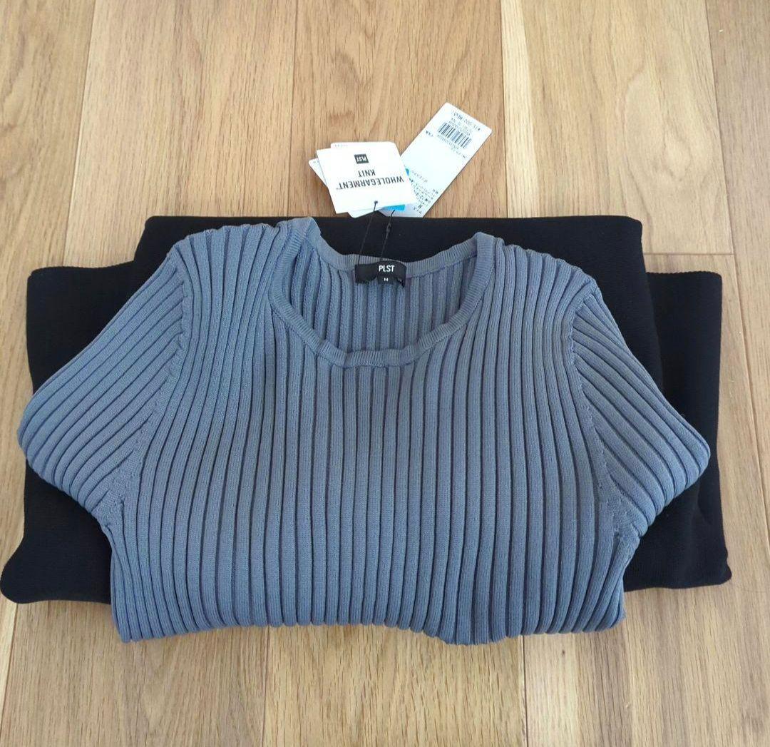 【新品タグ付】プラステ ホールガーメント ニットフレアワンピース 長袖 Mサイズ