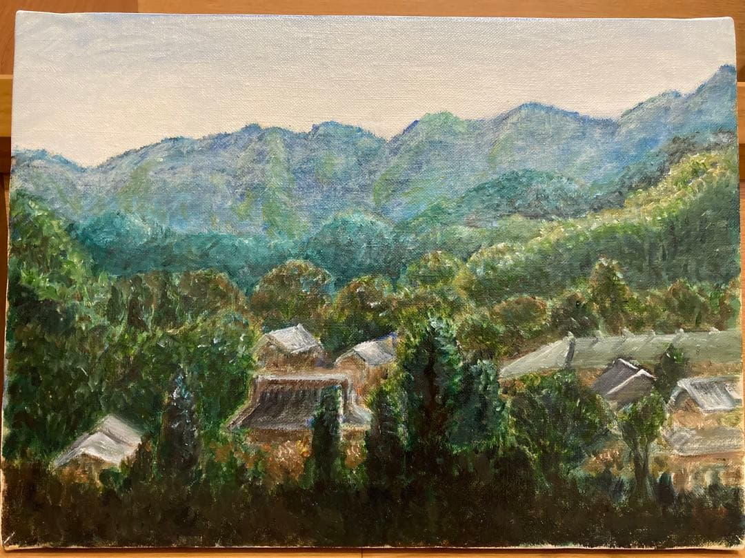 田舎の風景　油彩画