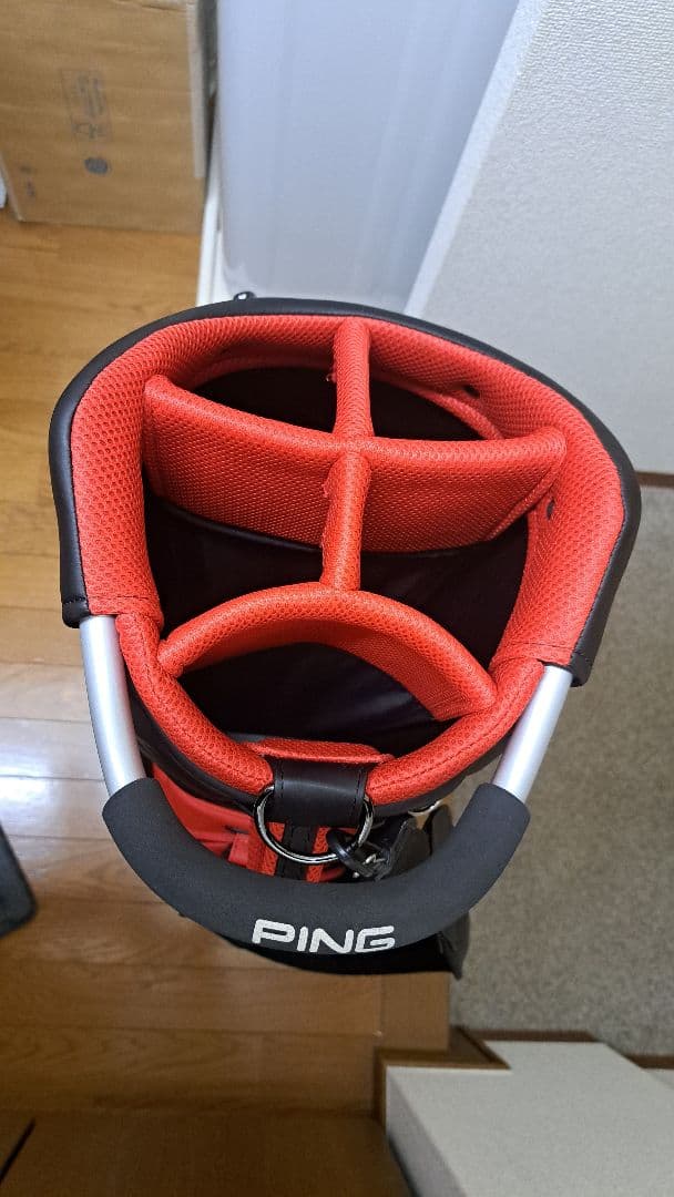 【新品】PING ゴルフバッグ・キャディバッグ ブラック/レッド