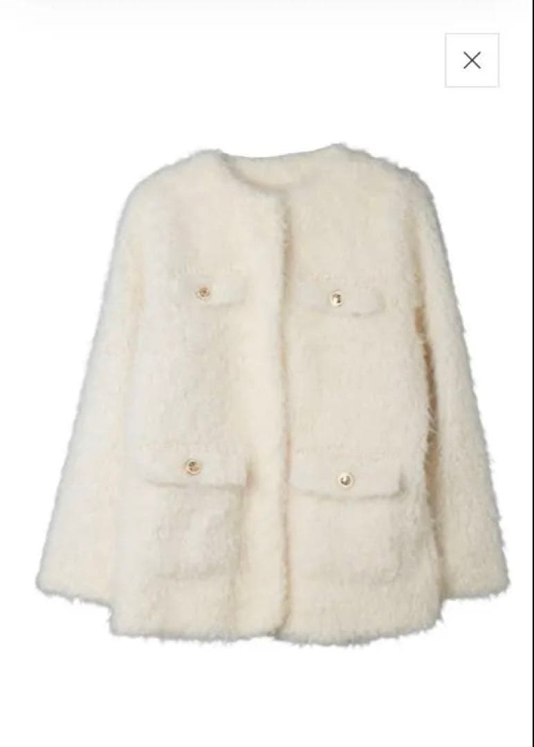  Faux Fur Coat Herlipto ecru Mサイズ