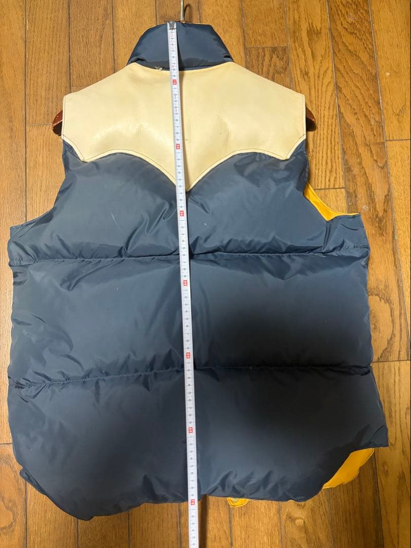 ロッキーマウンテン　ダウンベスト ネイビー/イエロー サイズ40