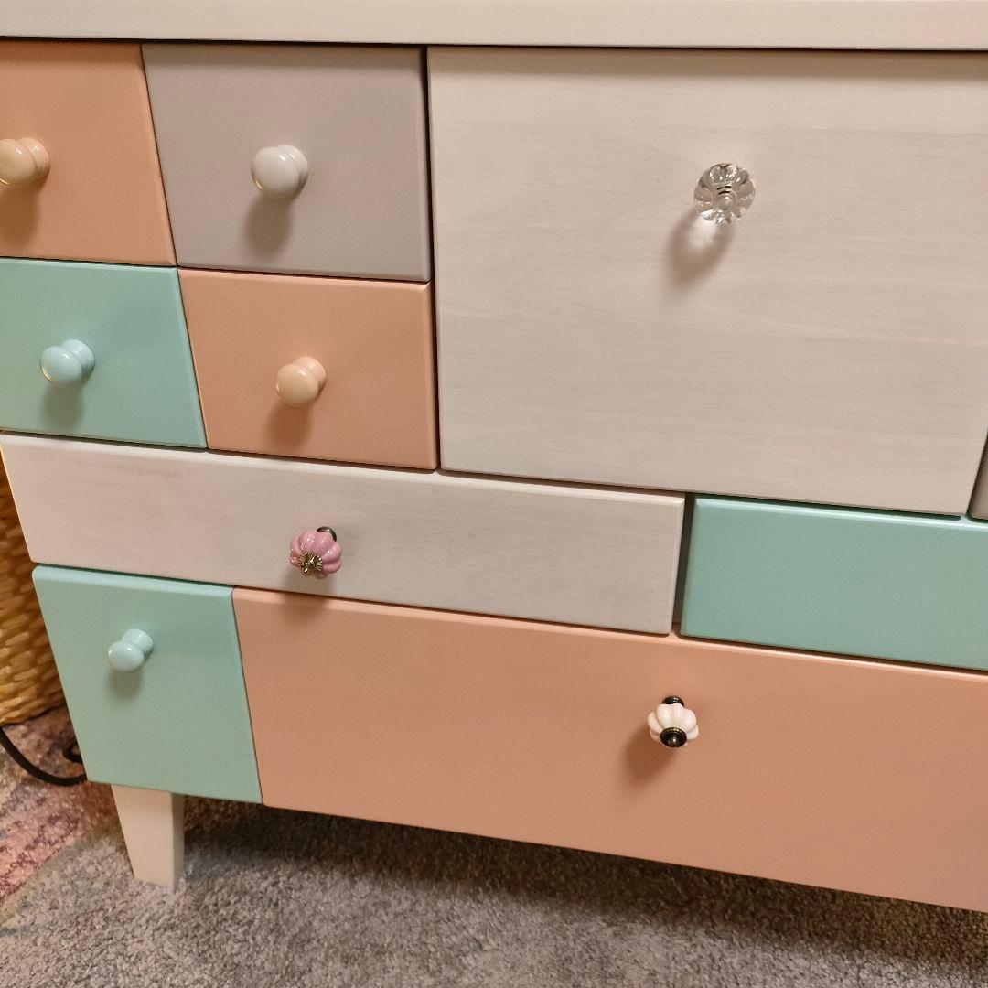 マルチカラー 3段ローチェスト