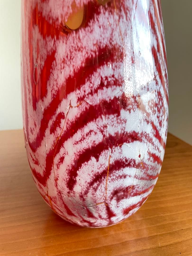 【現品・即購入OK】ガラス花瓶　ガラスオブジェ　フラワーベース　作家物