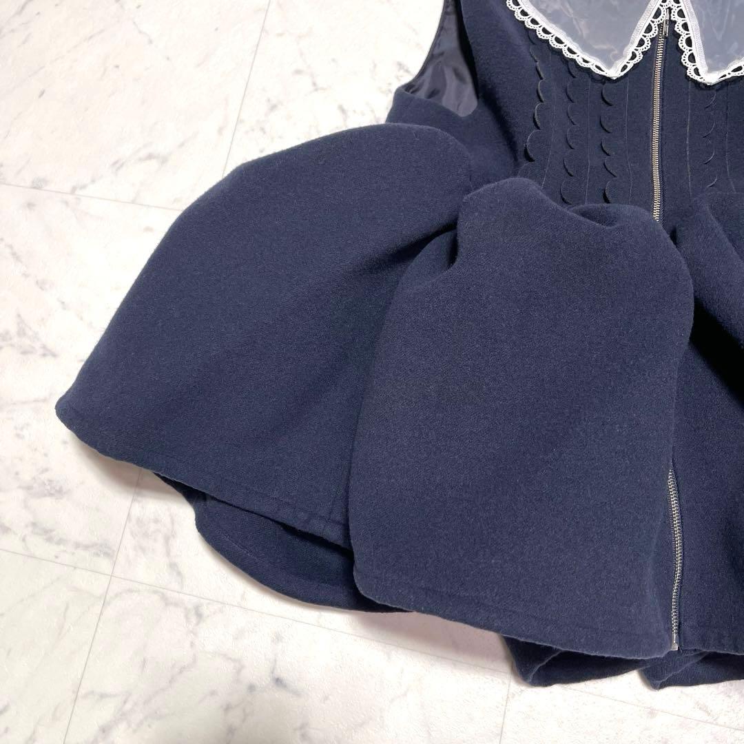 美品✨Bibiy. ANGIE SLEEVELESS JACKET ネイビー