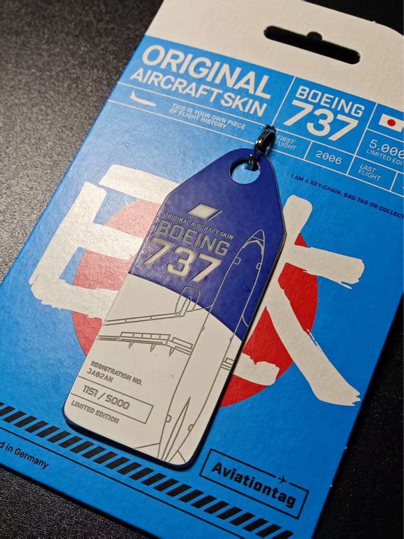 公式宣伝画像（本物） ANA Aviationtag JA02AN 完璧な色合い