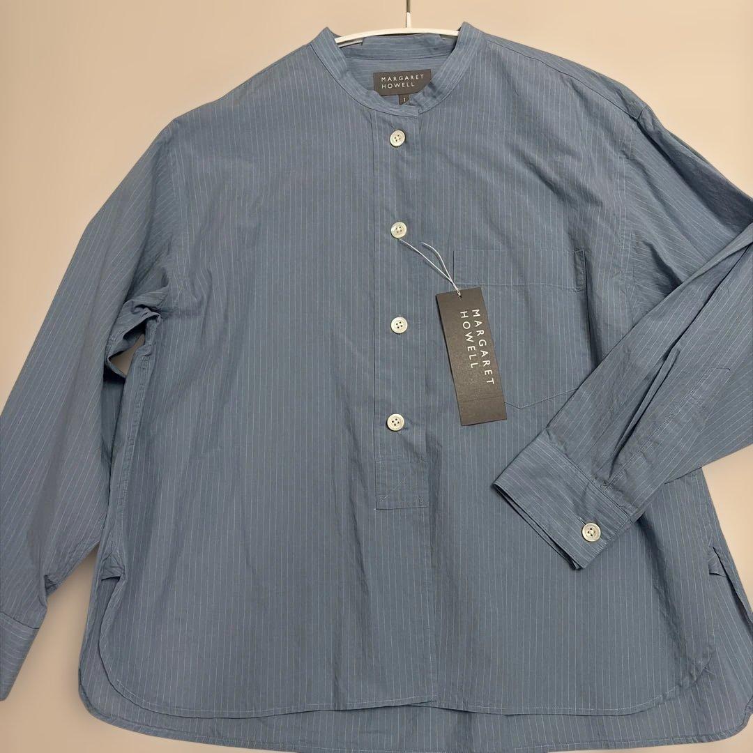 新品　2025 マーガレットハウエル　ストライプシャツ　1