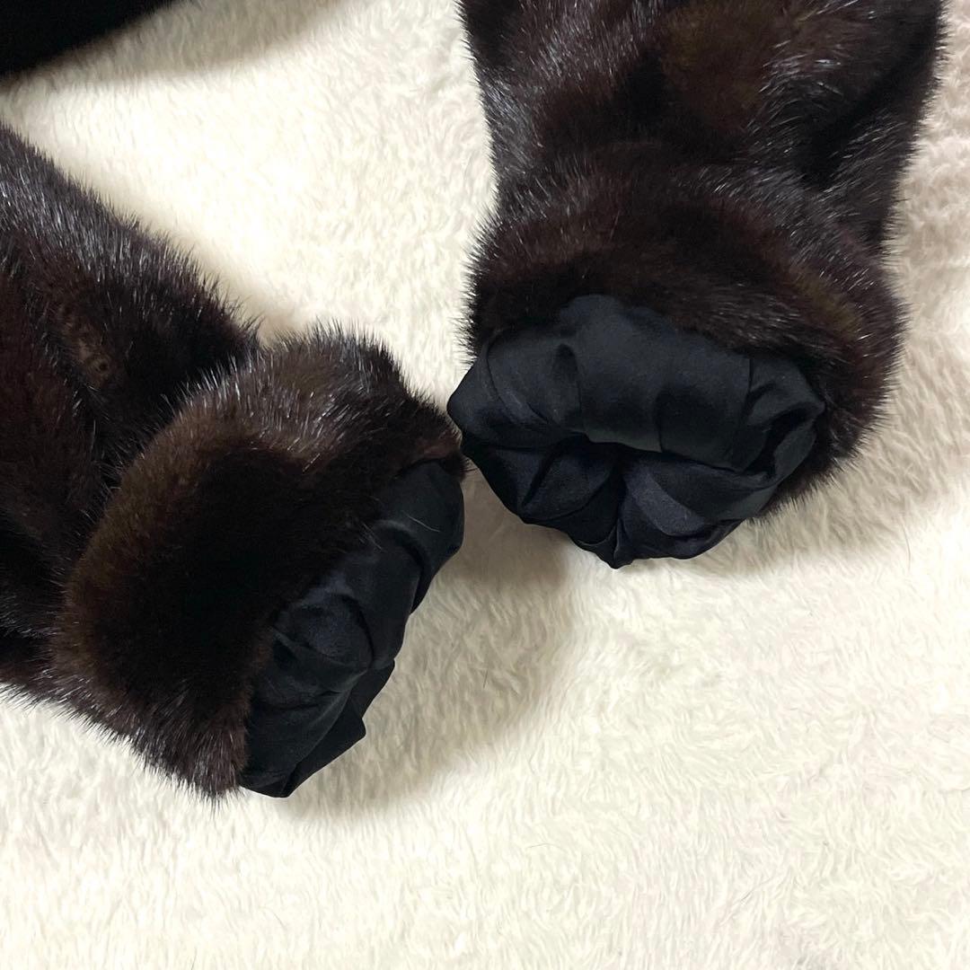 ブラックグラマ ミンク コート 毛並み◎ サイズM