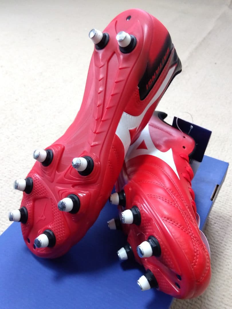 ラグビースパイク／ミズノ／27.5／赤／R1GA200101／新品・未使用品