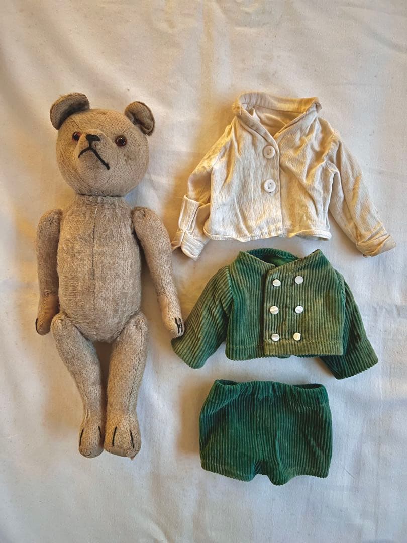 アンティーク　テディベア　イギリス　お洒落コーデ　レア！