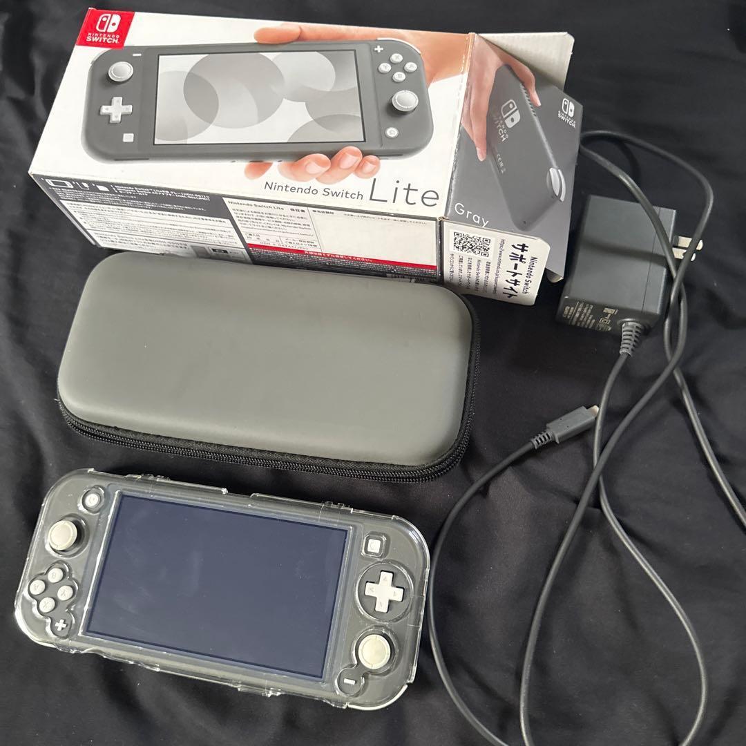 Nintendo Switch Lite グレー 本体 ケース 箱 充電器付き