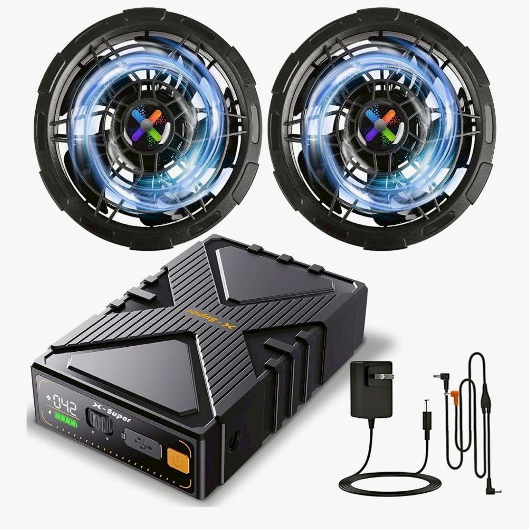 【42V超高出力 2025超強風】作業服 ファンバッテリーセット