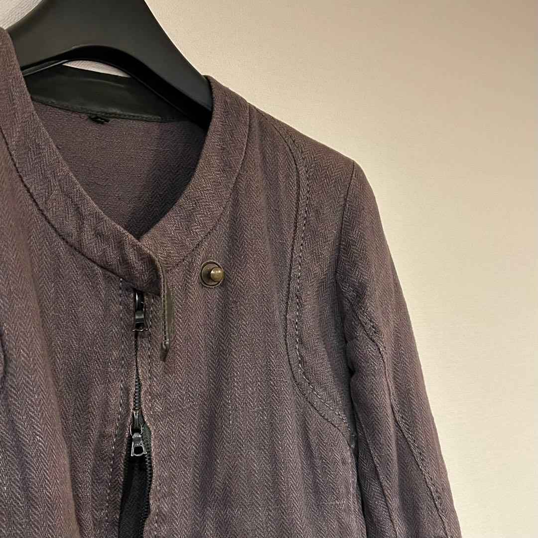 アイザックセラム isaac sellam レザー切り替えジャケット 36