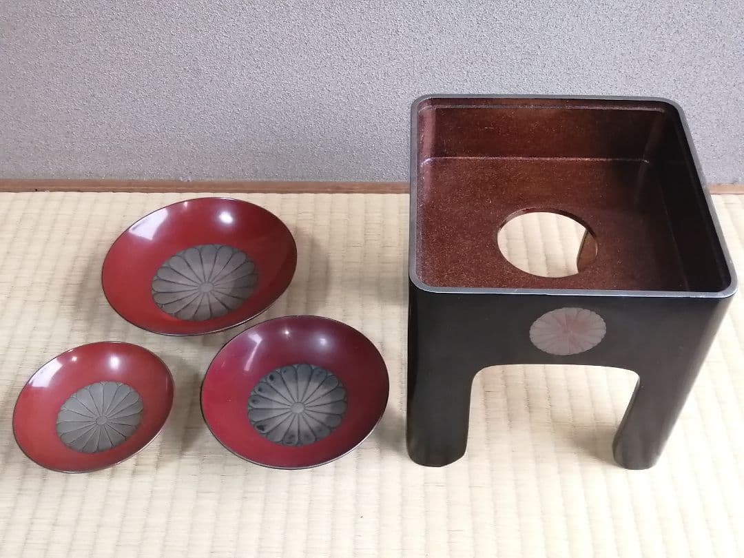 戦前日本 菊御紋章付き 第七号 木杯台付き 勲章記念