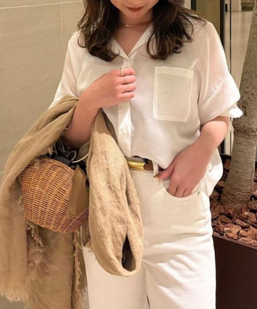 25ss anuans アニュアンス　ミニマルシアーオーバーシャツ