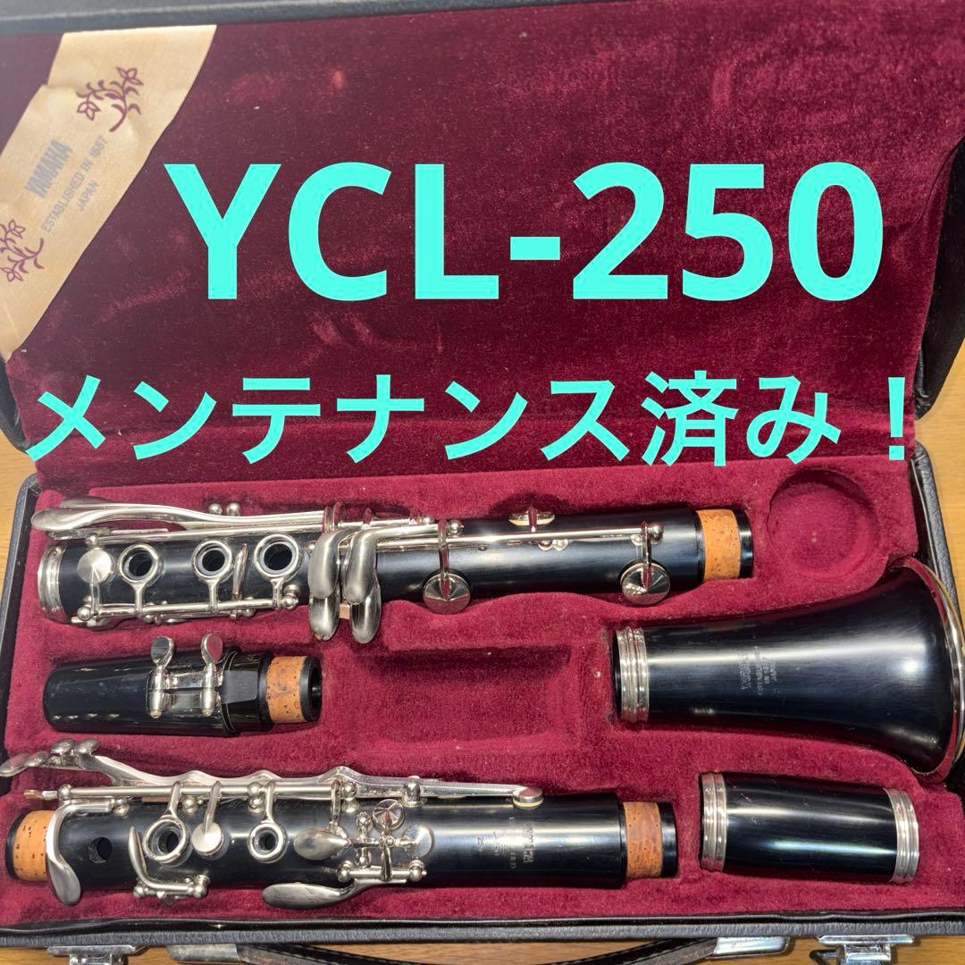 サブ楽器、野外、初心者様！YAMAHA YCL-250 クラリネット　メンテ済み