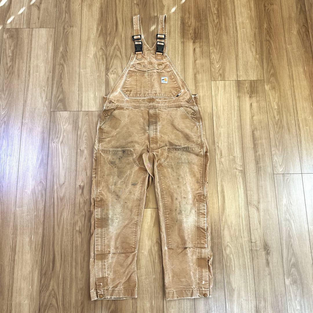 90s Carhartt カーハート ダック ダブルニー オーバーオール FR