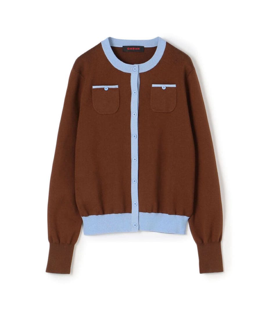 CABaN ニットカーディガン　ダークブラウン　F