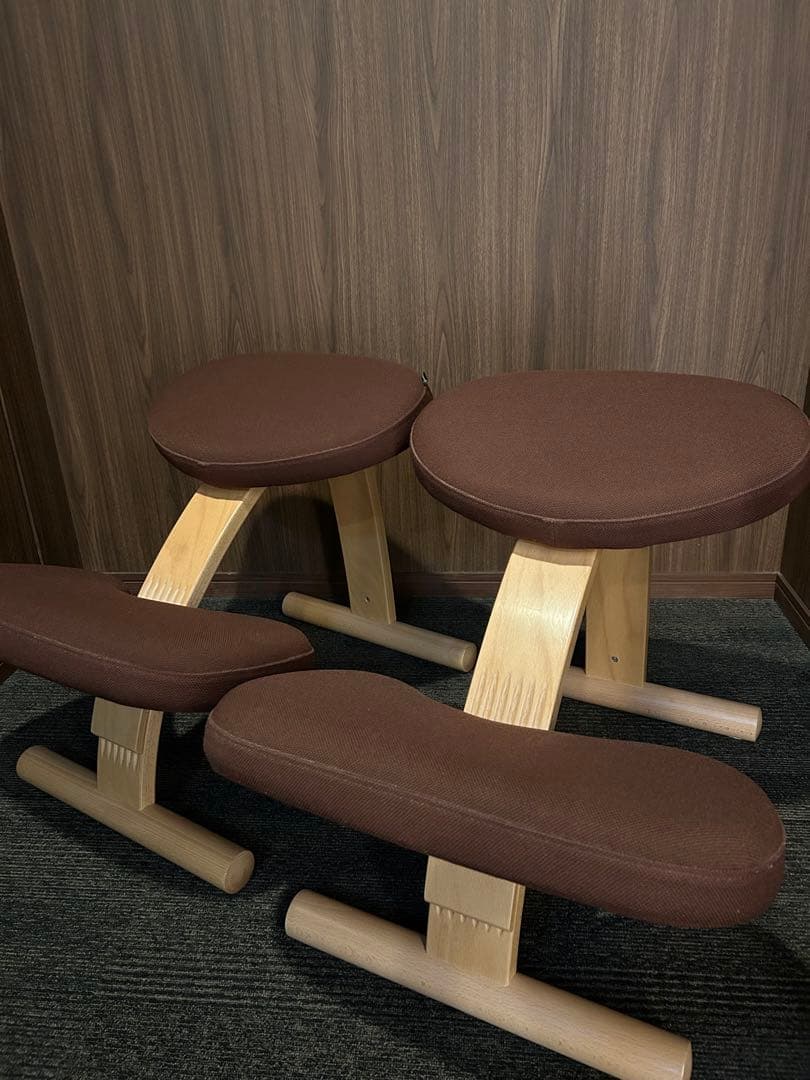 お値下げしました！！balans Easy 木製クッションチェア　2台セット