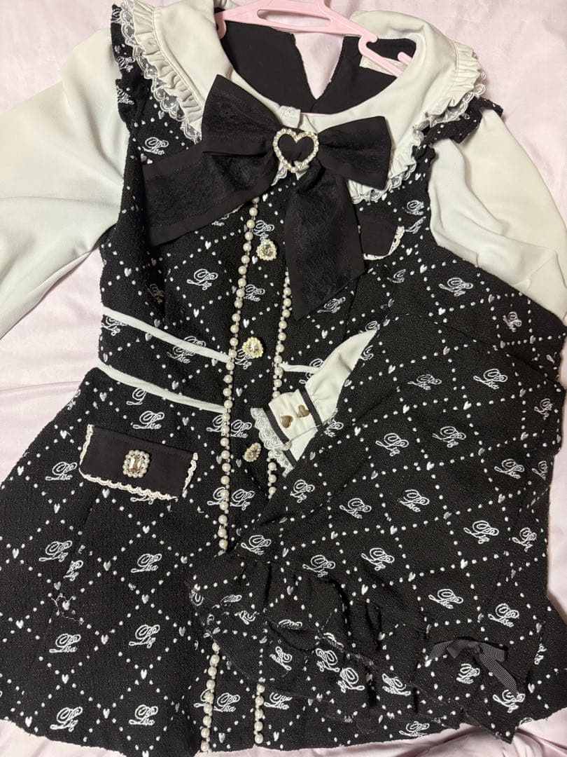 LIZLISA モノグラムリボンツイードセットアップ