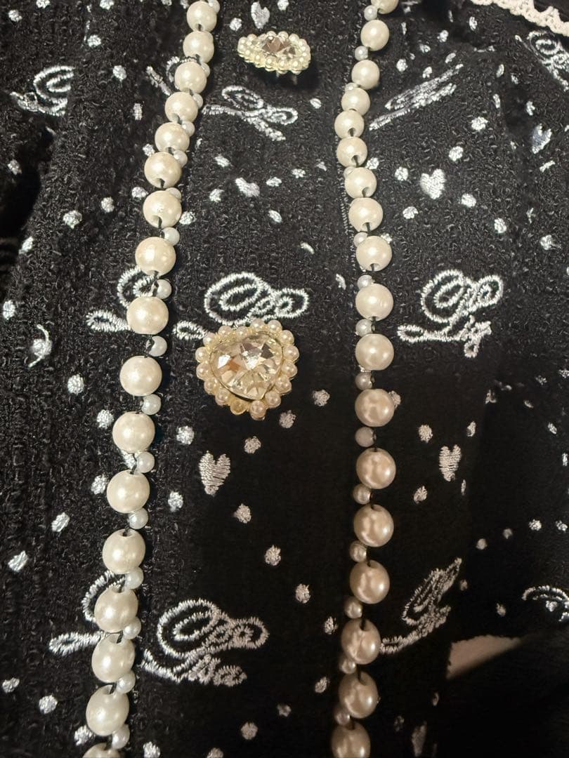 LIZLISA モノグラムリボンツイードセットアップ