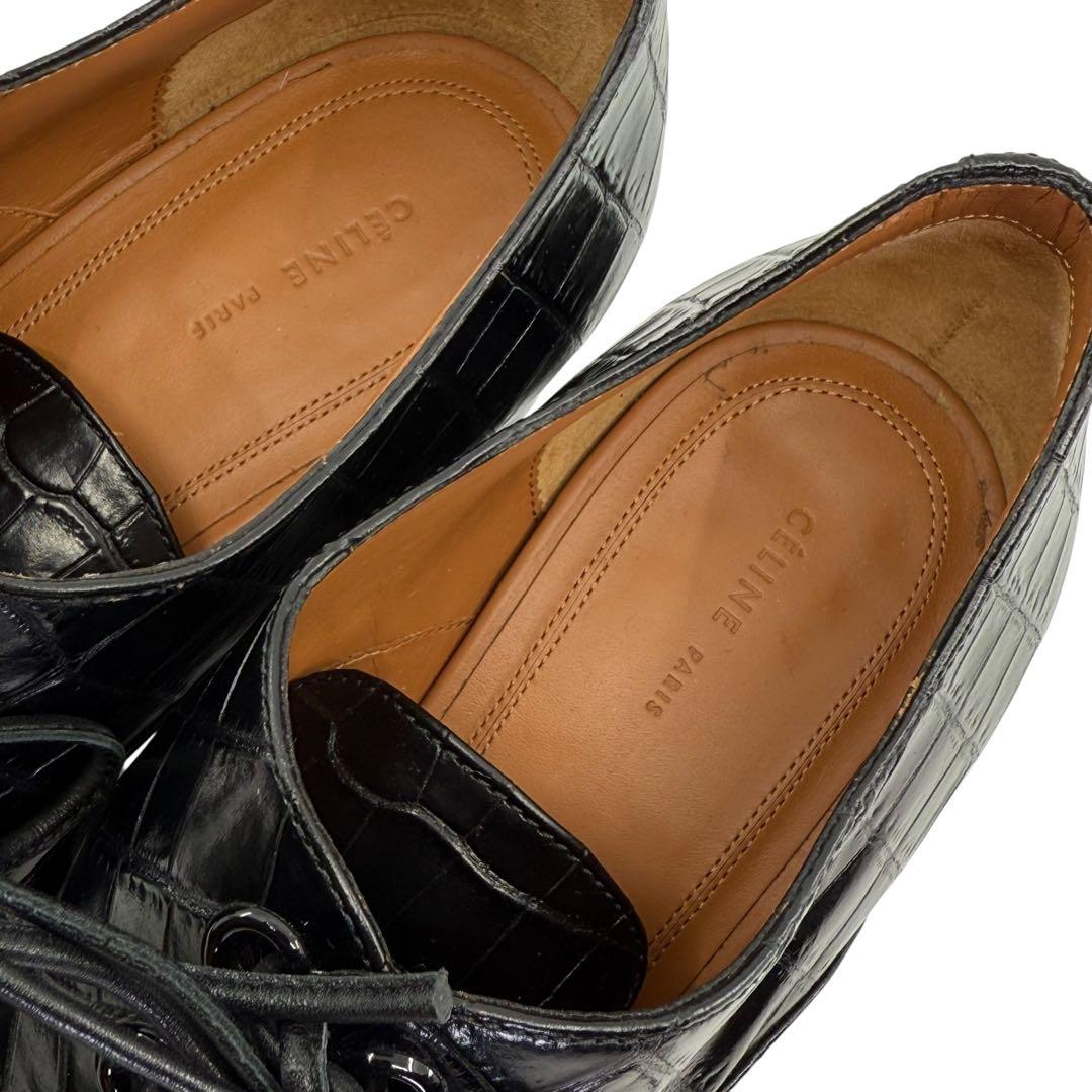 【極希少】セリーヌ　フィービー期　クロコ　パンプス　ヒール　革靴