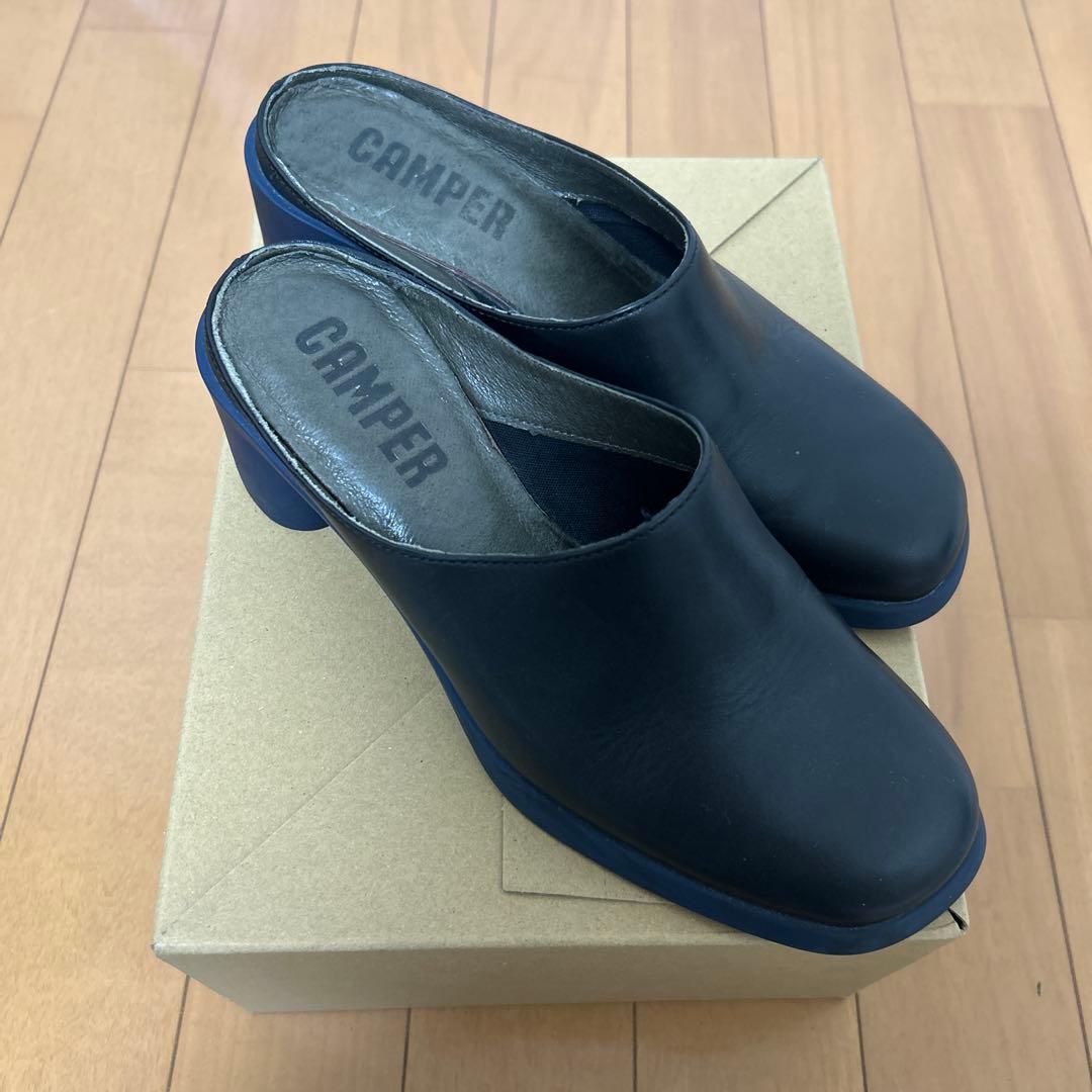 カンペール CAMPER ミュール　サンダル　黒　ネイビー　36 / 23cm