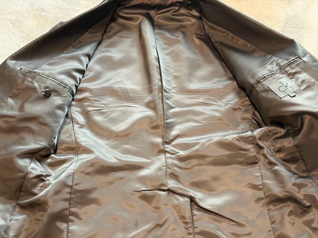 山p 様  カルバンクライン レザー テーラードジャケット