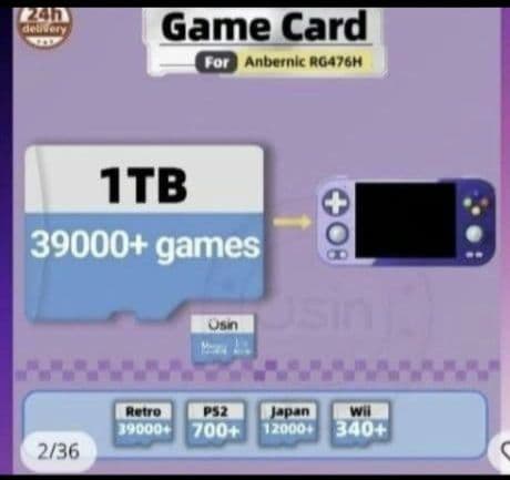 ハンドヘルドゲーム エミュレータ HDD 6TB Anbernic RG406等