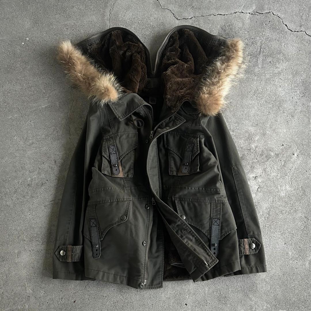 PPFM N-2B ラクーンファー ミリタリージャケット Y2K アーカイブ