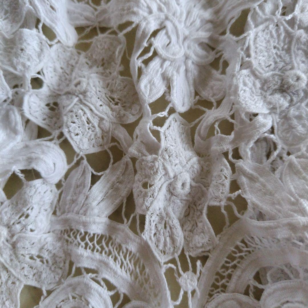 アンティーク　テープレースカーディガン