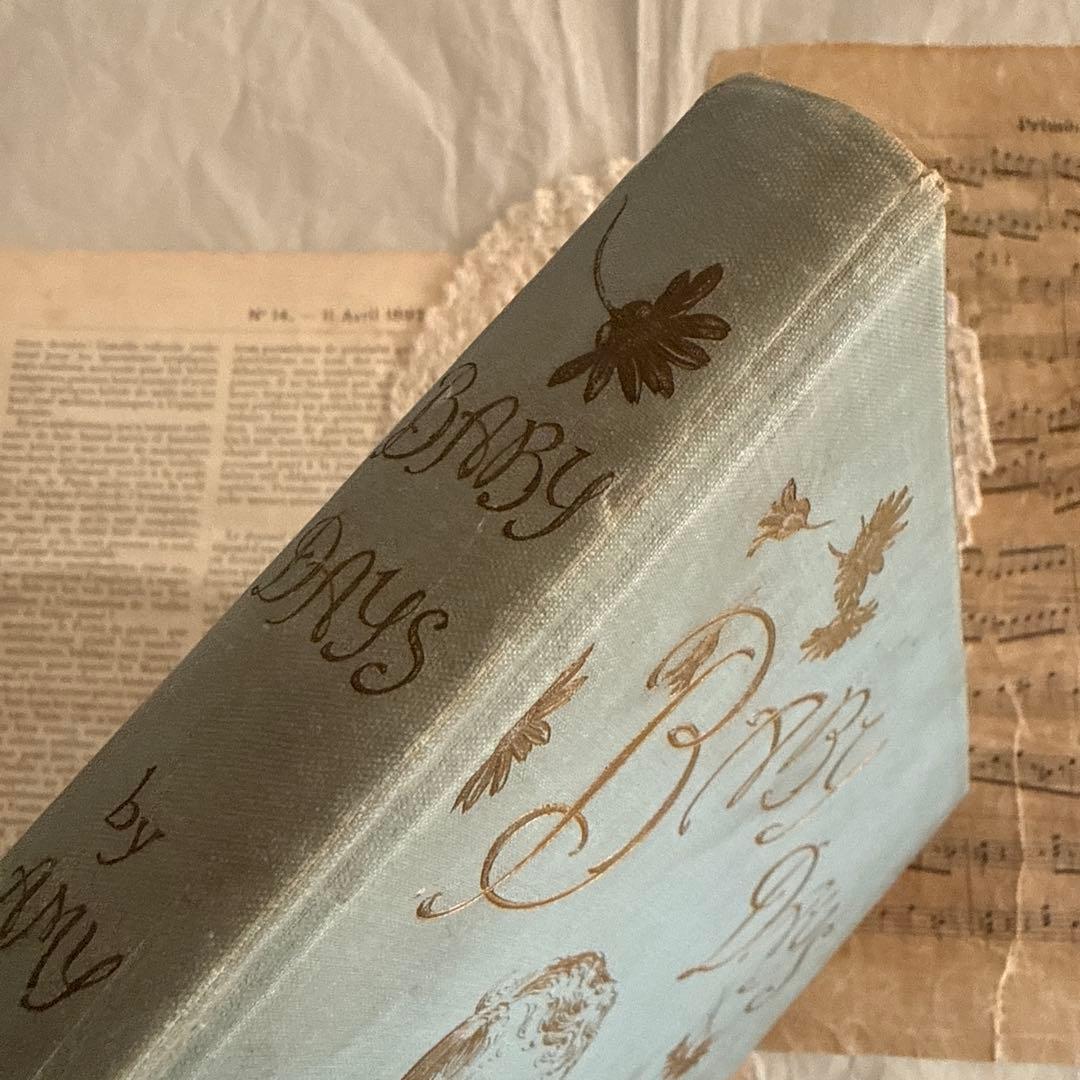 追加写真★アンティーク雑記帳ベビーアルバム洋書ヴィクトリアン　ジャンクジャーナル