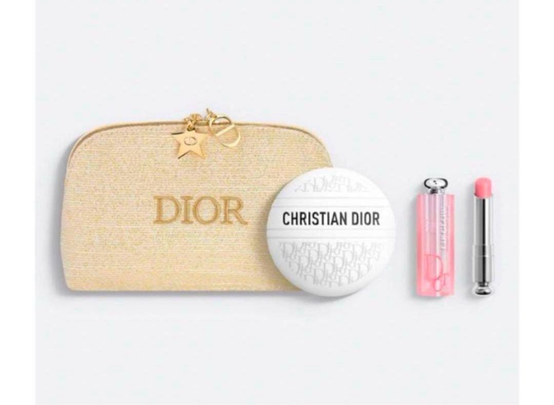 【未使用・美品】Dior 限定ゴールドポーチセット ショッパーもあります