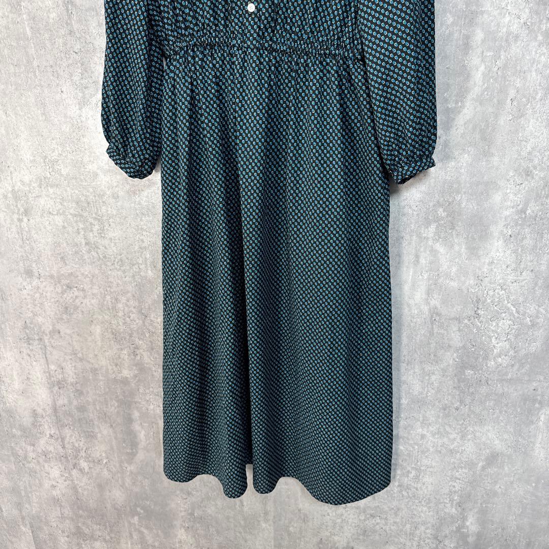 Ballsey ジオメトリックスクエアプリント ウエストシャーリングワンピース