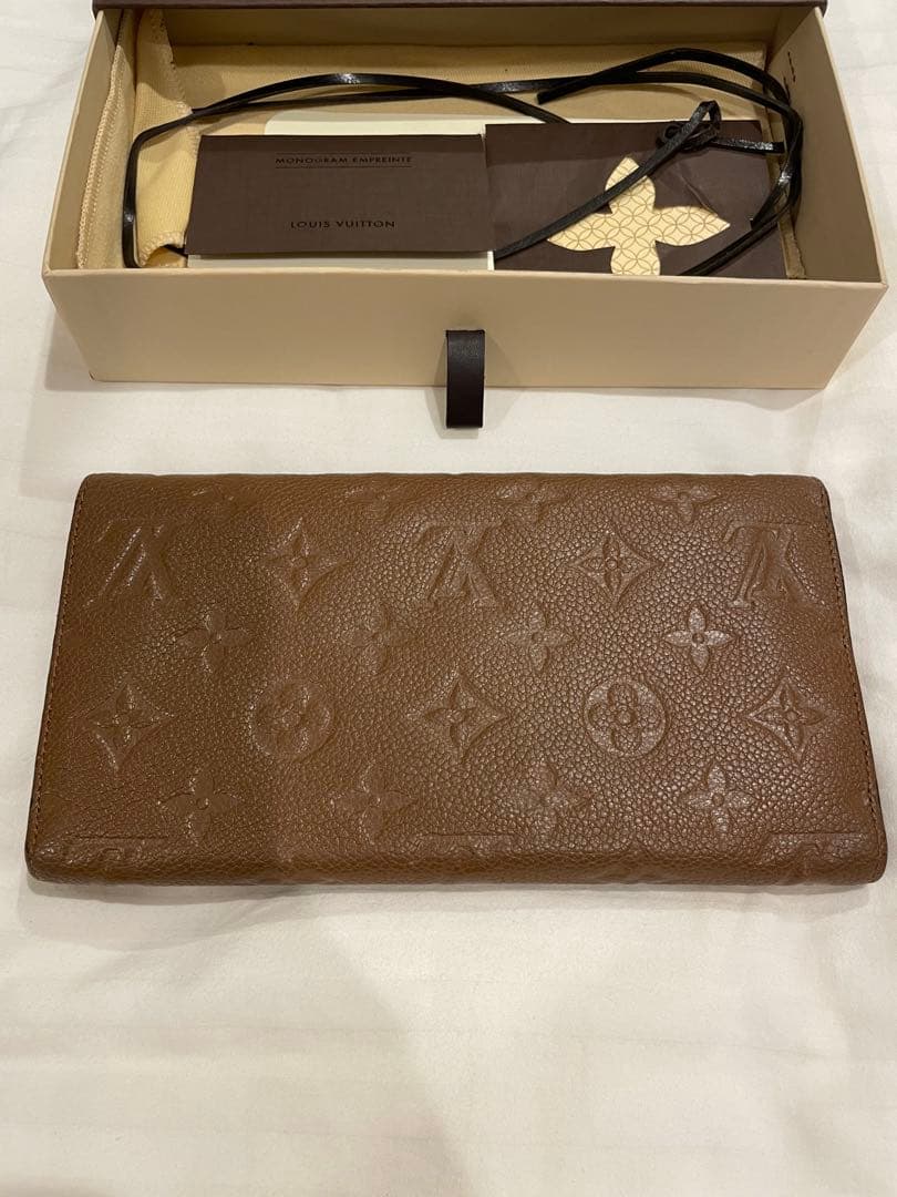 Louis Vuitton ブラウン レザー 長財布