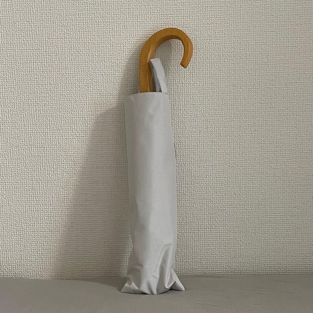 サンバリア100 折りたたみ　日傘 2段折　ホワイト　無地