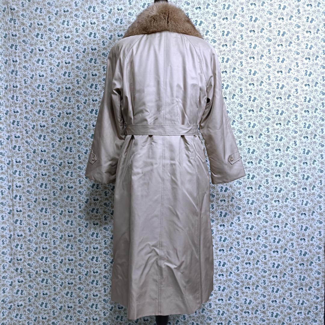 ファーコート☆女優襟　おそらくフォックスファー　絹　ライナー　ラムファー　13