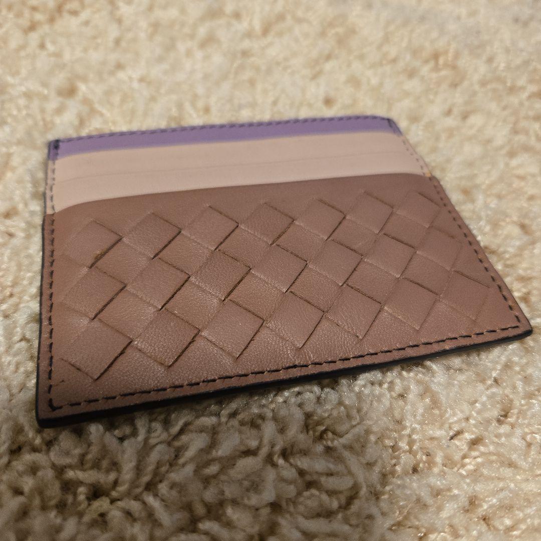 カードケース 名刺入れ ブラウン パープル 編み込みデザイン