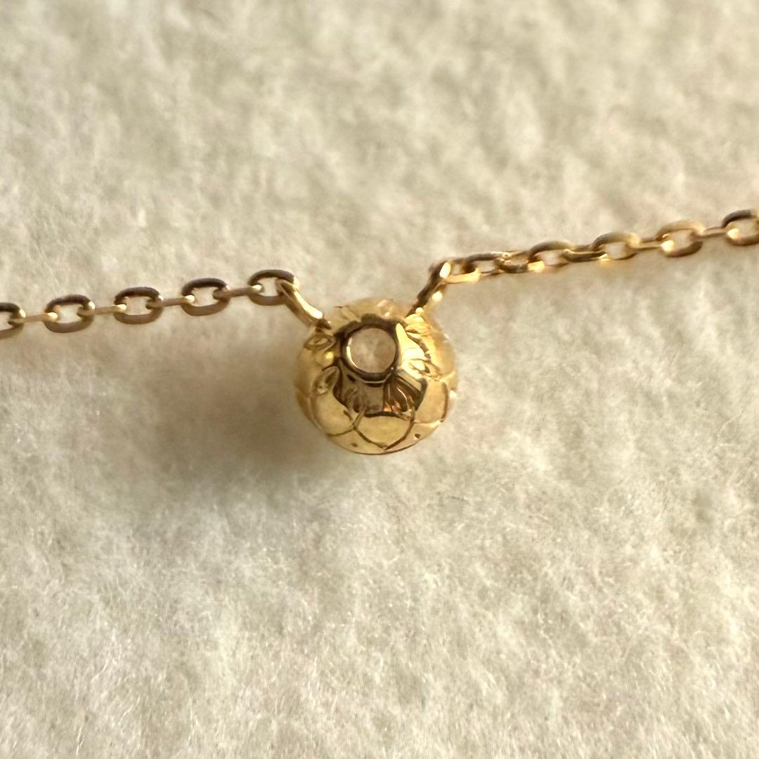 agete アガット K18 ダイヤモンド ネックレス 0.1ct シークレット