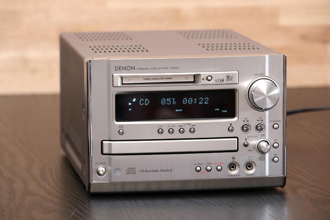DENON D-MG33 CD/MD/TUNER ラッコ　リモコン付き