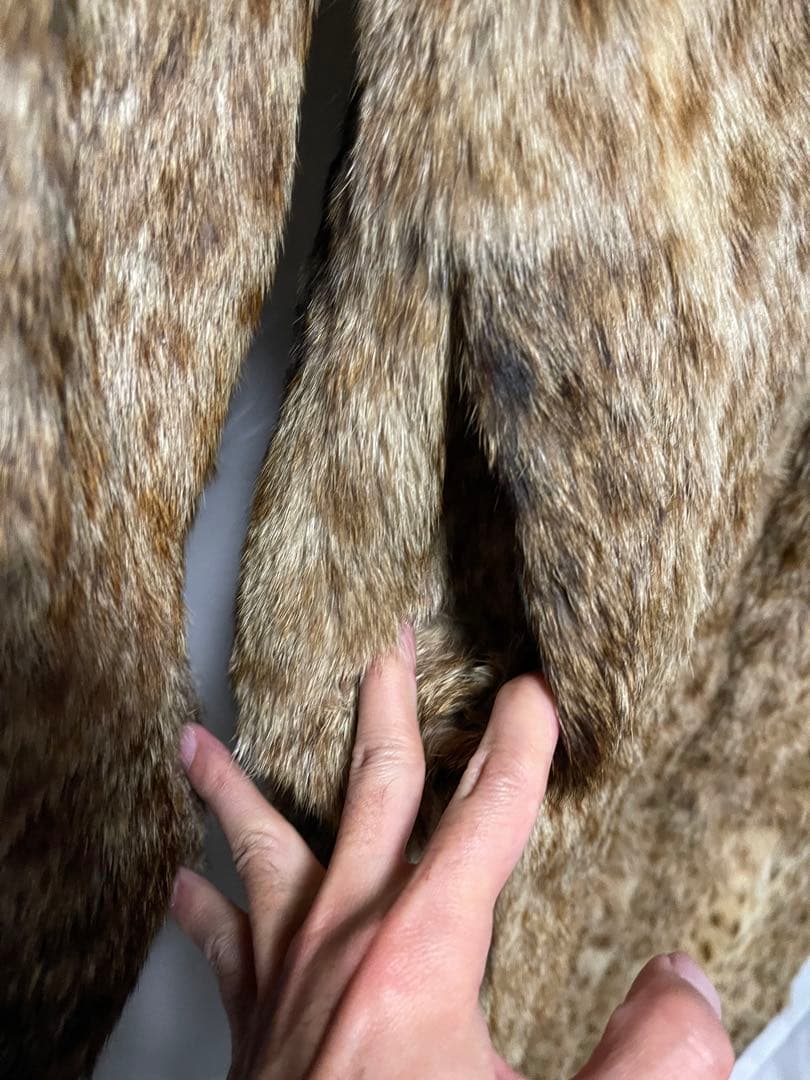 ★PIERRE BALMAIN★本毛皮★ロングコート★レオパード★M〜L相当★