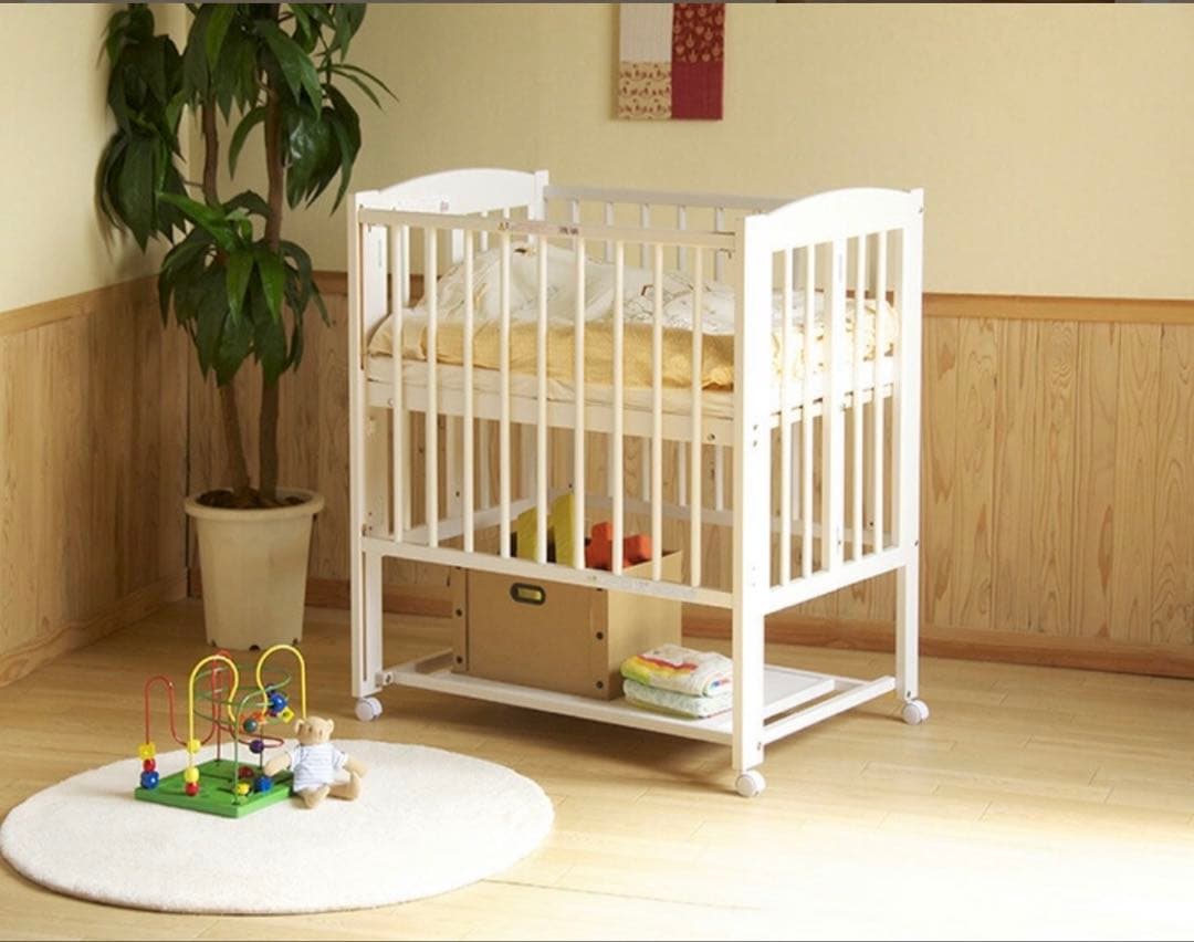 ベビーベッド　スリーピー　石崎家具　ミニワンタッチハイベッド　プチ