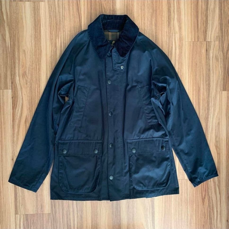 Barbour ビデイル ネイビー ノンワックス 38
